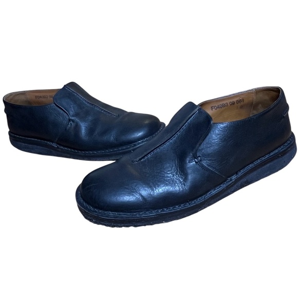John Varvatos Other - John Varvatos Black Leather Slip-On Shoes – Made in Italy – Crepe Sole - Size 10